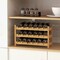 3-Tier Wine Rack Holds 18 Bottles with PU Coating and Anti-Slip Feet